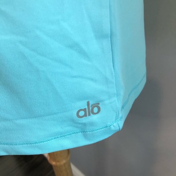 ALO Yoga Teal Razorback Workout Tank - Picture 4 of 7